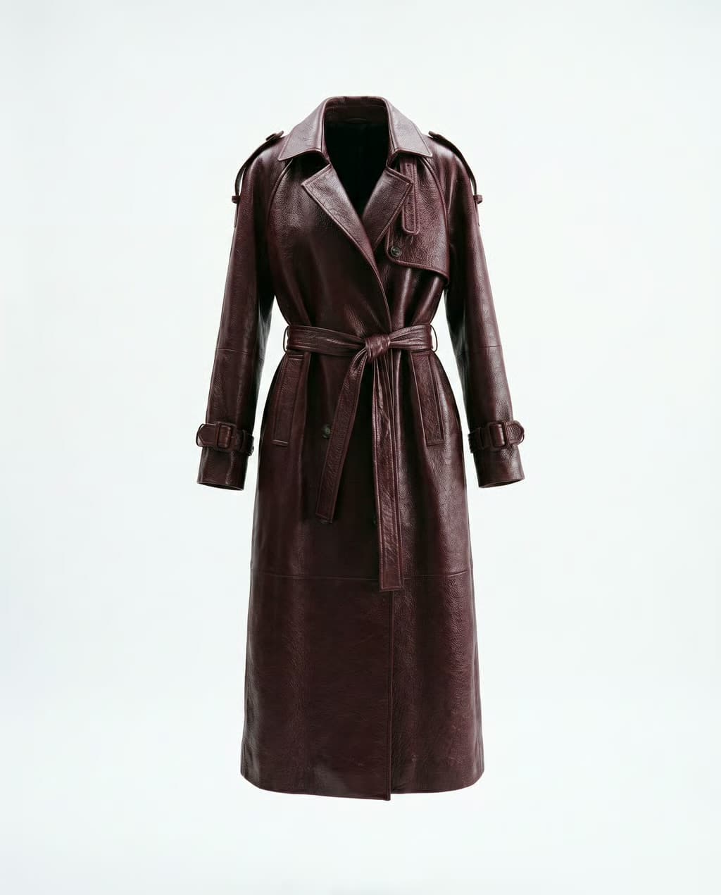 Dami Leather Trench Coat