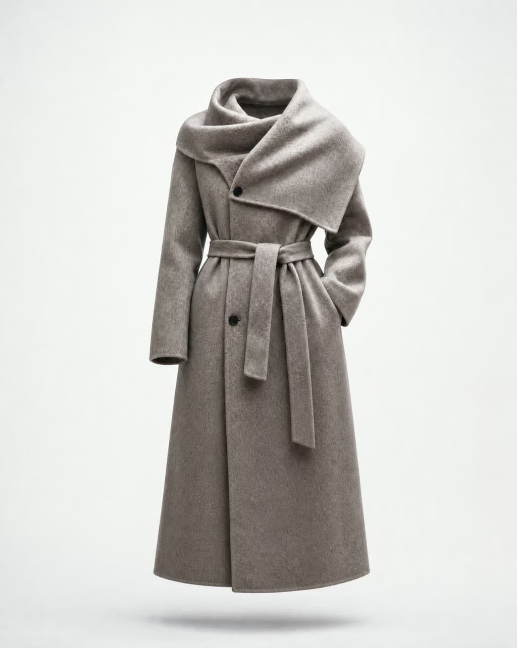 Liz Scarf Wool Coat