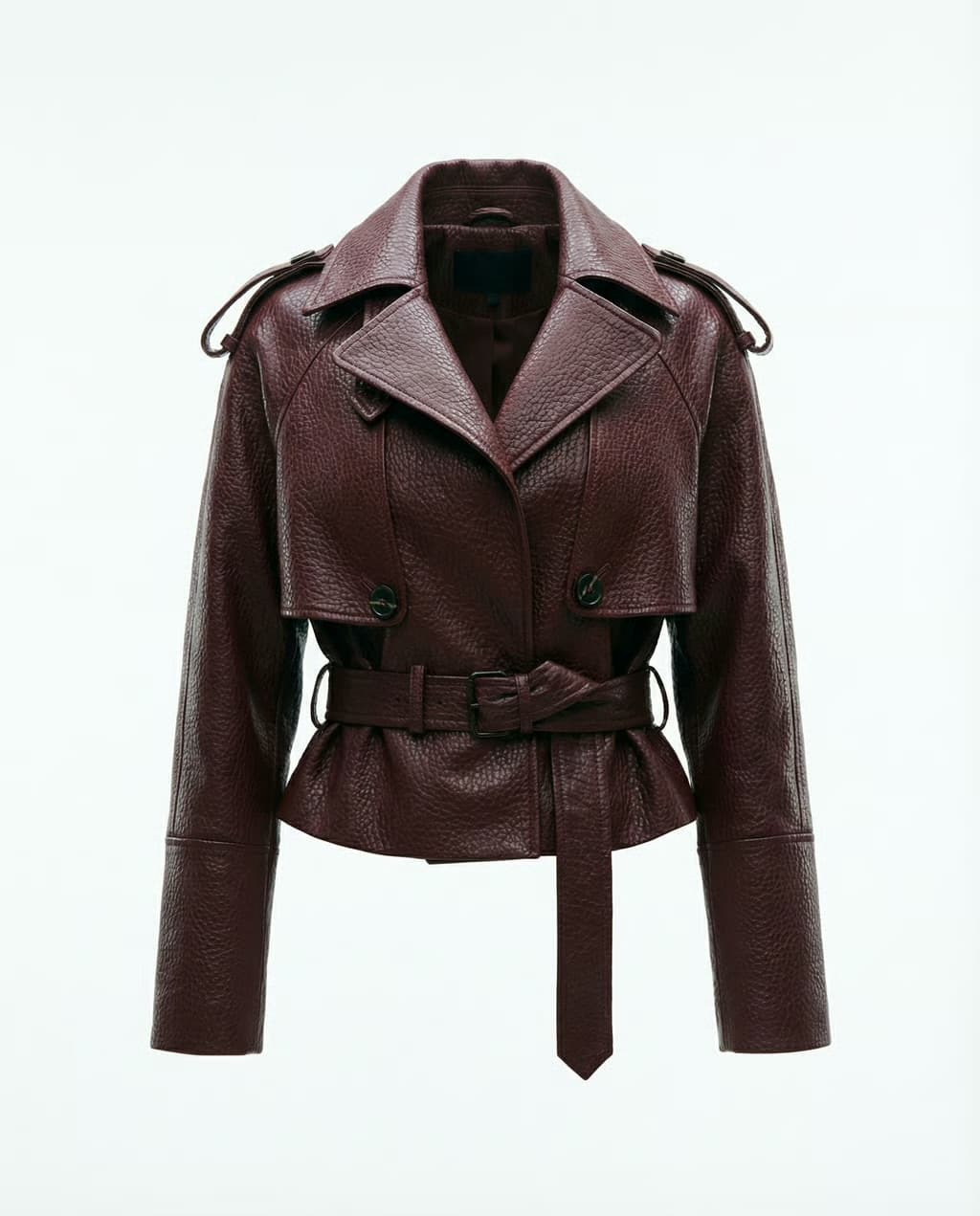 Dami Cropped Leather Jacket